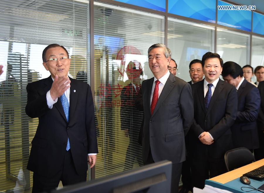 Visite du secrétaire général de l'ONU au siège de Xinhua