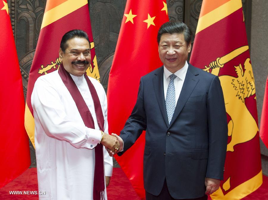 Le président chinois Xi Jinping rencontre son homologue sri-lankais