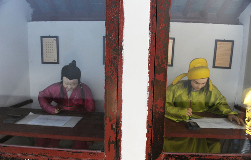 Reconstitution de salles d'examen pour l'examen du Keju dans la Chine ancienne. [Photo / IC]
