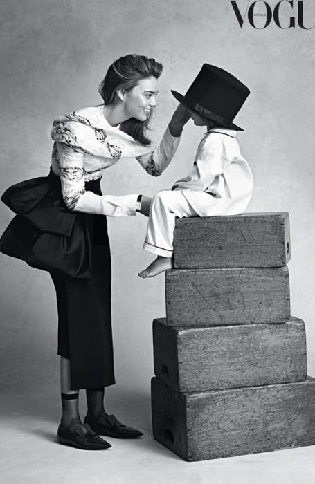 Miranda Kerr et son fils de trois ans, Flynn Bloom posent pour Vogue Australie