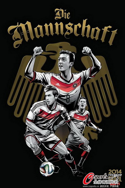 Allemagne : Ozil, Philipp Lahm, Bastian Schweinsteiger