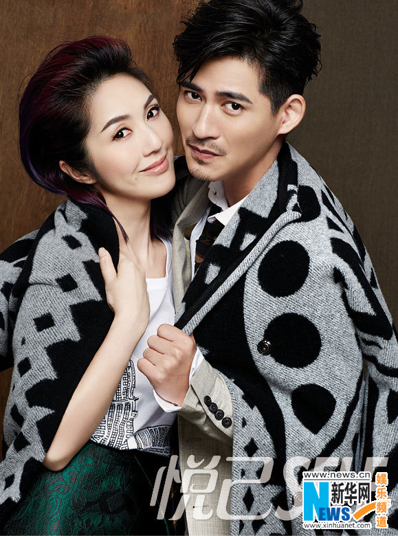 Miriam Yeung et Vic Chou posent pour un magazine