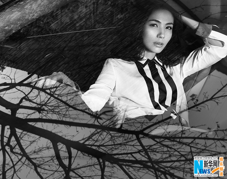 L'actrice chinoise Liu Tao pose pour un magazine