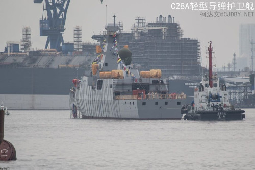 La Chine lance la première des trois corvettes C28 destinées à l'Algérie