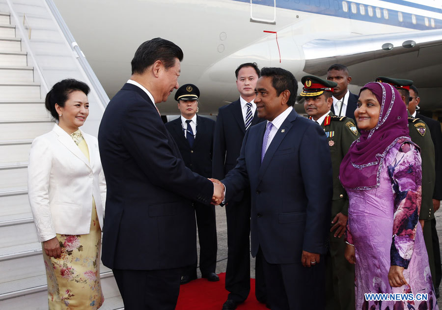 Le président chinois entame une visite d'Etat aux Maldives