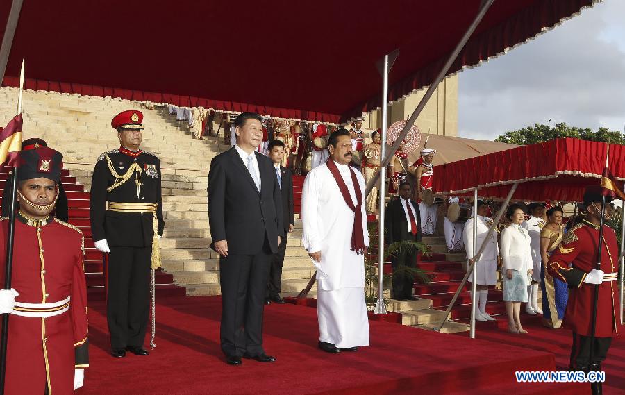 Le président chinois entame une visite d'Etat au Sri Lanka