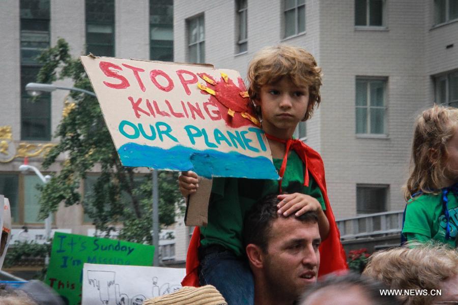 Le chef de l'ONU participe à la Marche pour le climat à New York