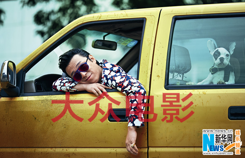 L'acteur chinois Huang Bo pose pour un magazine 