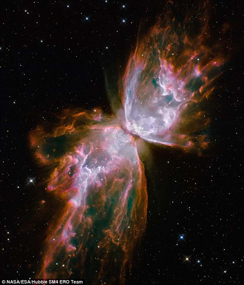 Hubble capture la mort d'une étoile dans la Nébuleuse du Papillon