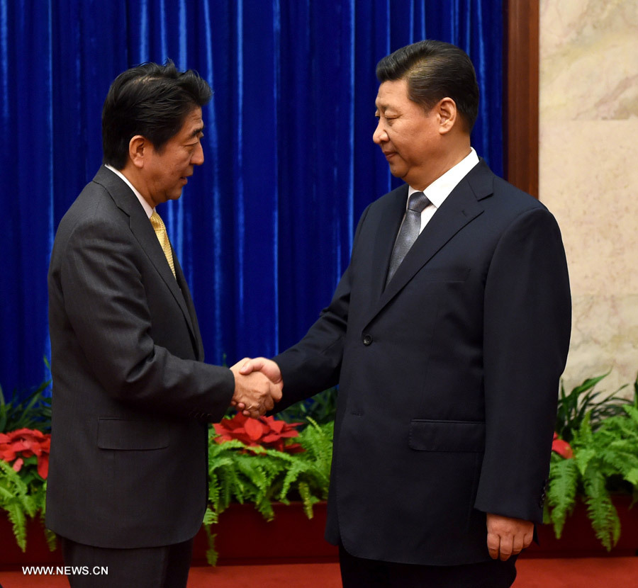 Rencontre entre le président chinois et le PM japonais