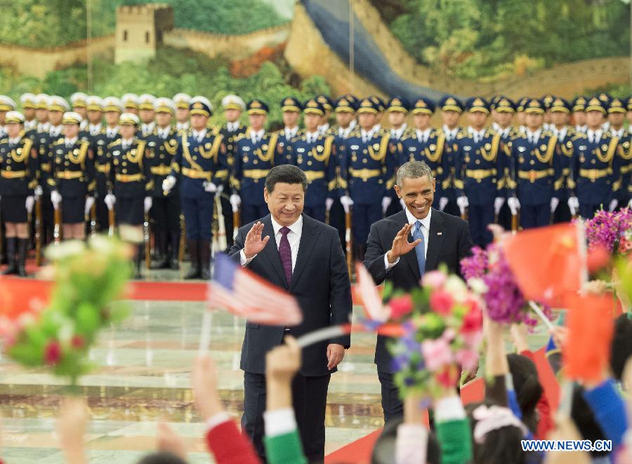 Xi Jinping s'entretient avec Barack Obama à Beijing