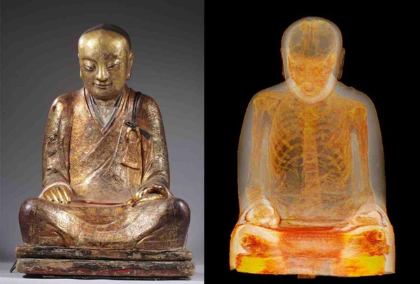 Un scanner a montré qu’un corps dont les organes ont été retirés se trouve dans une statue de bouddha de la Chine antique.