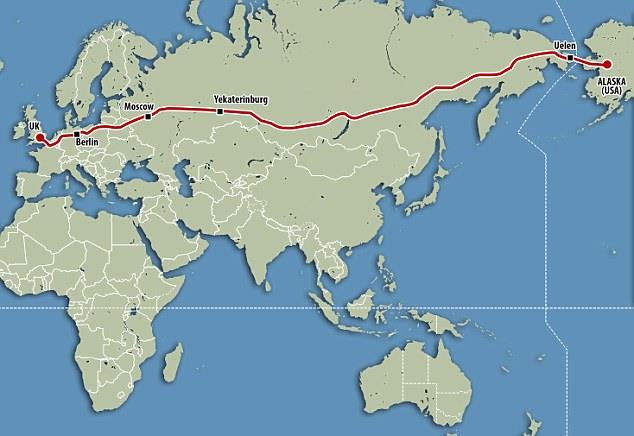 La Russie propose de construire une route de 20 000 km reliant Londres et New York