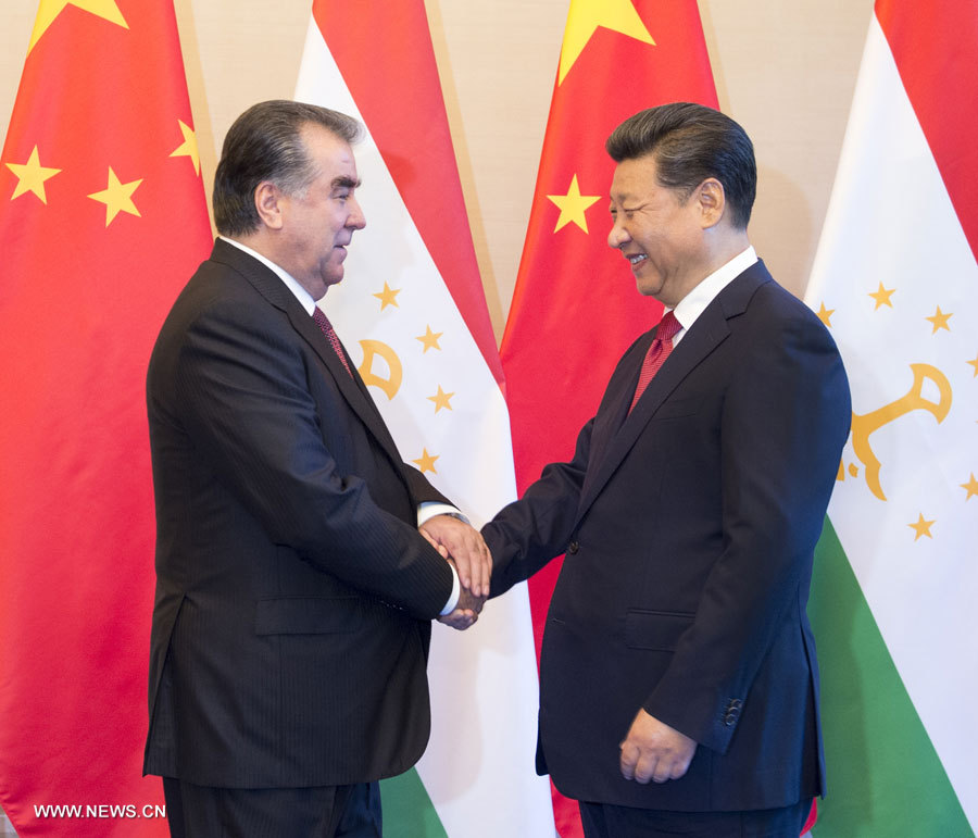 Le président chinois rencontre son homologue tadjik