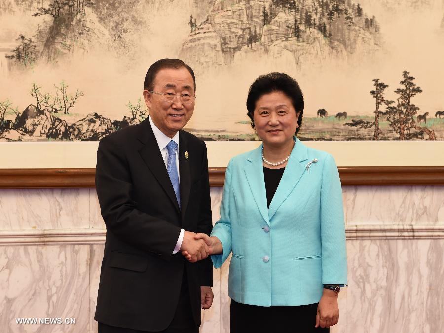 Journée de la Victoire : la vice-Première ministre chinoise rencontre Ban Ki-moon et Kenneth Clarke