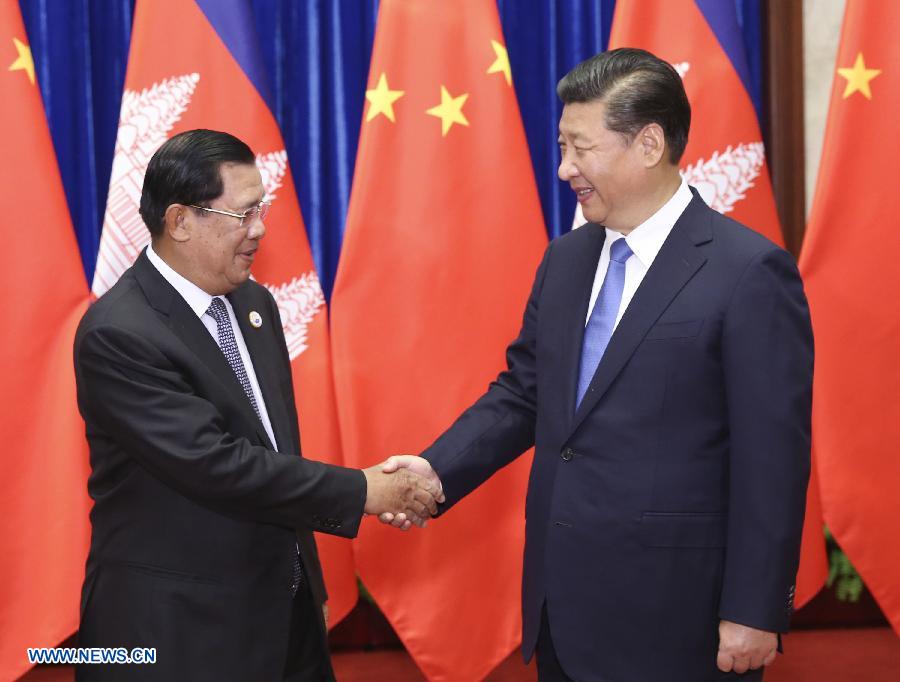 Le président chinois rencontre le PM du Cambodge, pour des liens indissociables
