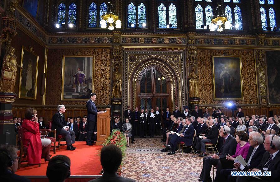 Le président chinois salue la ''communauté d'intérêts partagés'' avec la Grande-Bretagne