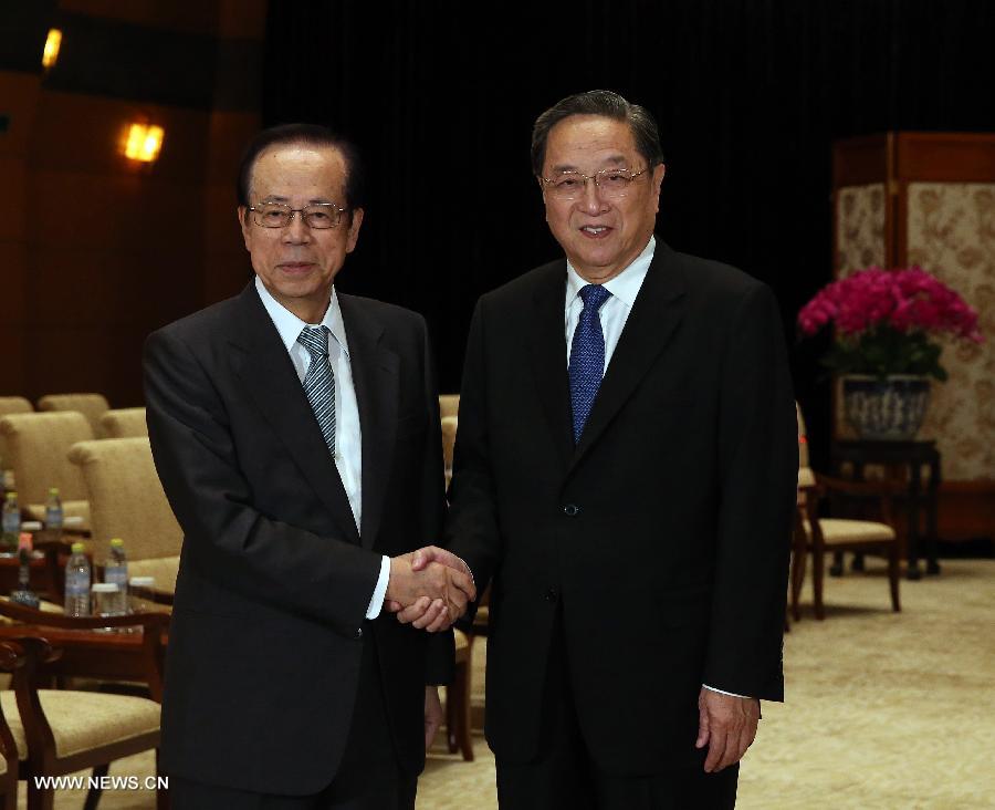 Chine : Yu Zhengsheng rencontre un ancien Premier ministre japonais