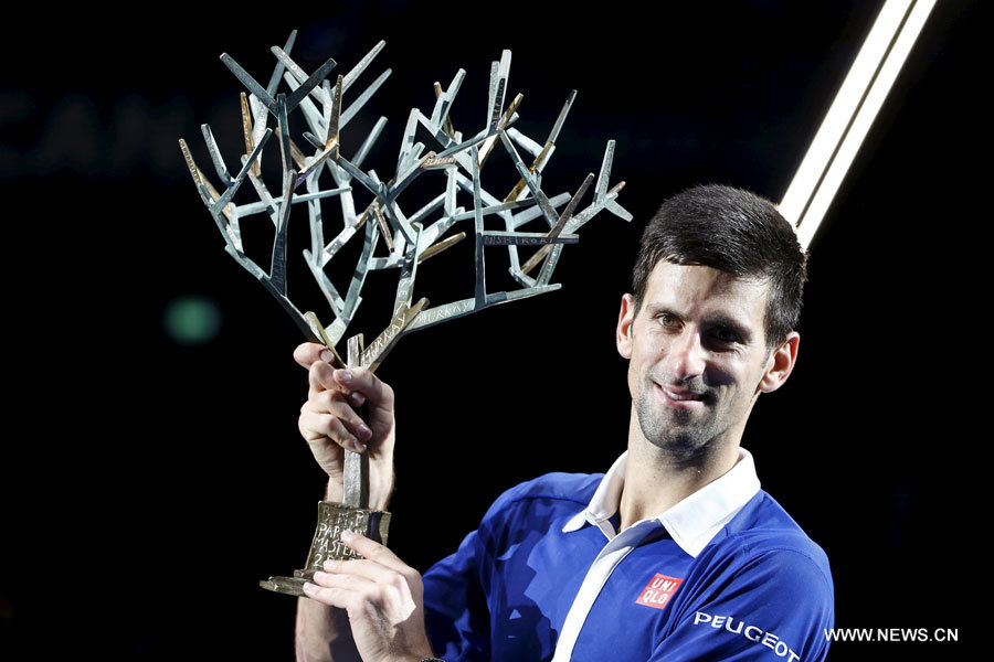 Tennis: Djokovic remporte le Masters 1000 de Paris-Bercy