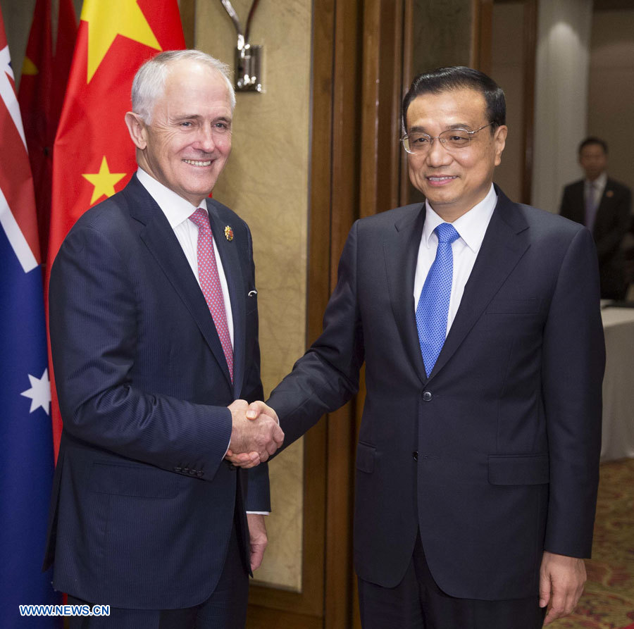 Le PM chinois Li Keqiang souhaite une mise en oeuvre rapide de l'ALE conclu avec l'Australie