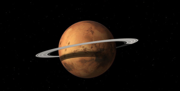 Comme Saturne, Mars pourrait un jour devenir aussi une planète à anneaux