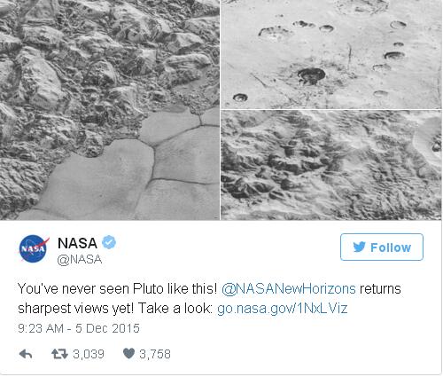 Pluton : la Nasa dévoile des photos de haute définition de la planète naine