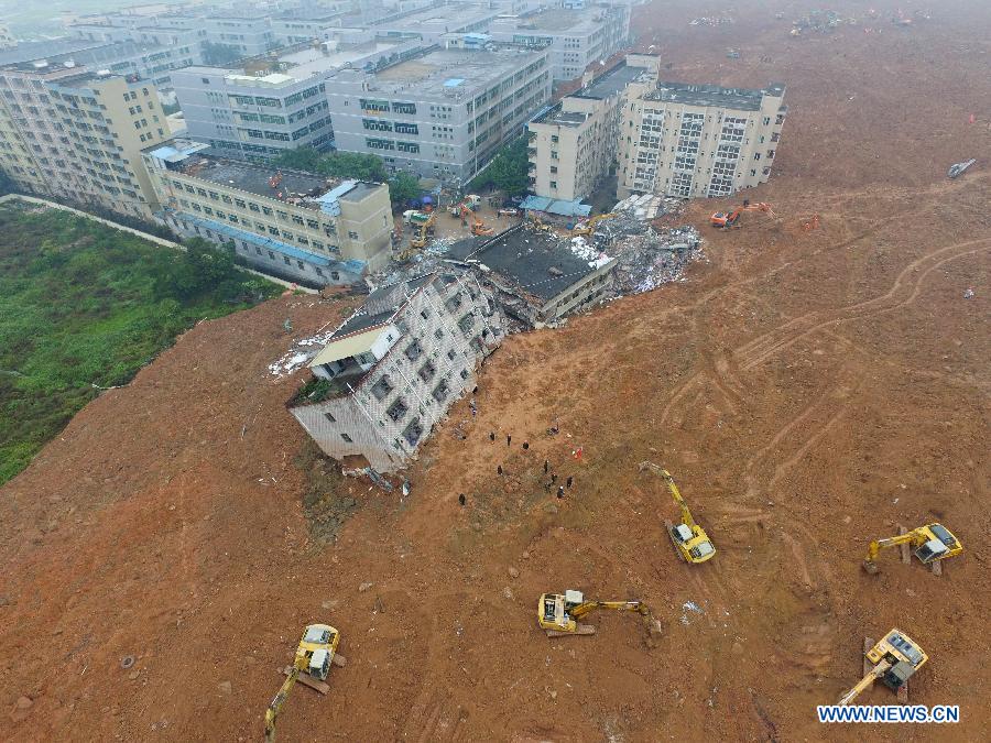 Bilan alourdi à 91 disparus suite au glissement de terrain à Shenzhen