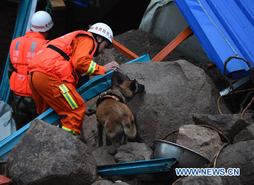 Chine : le nombre des disparus dans le glissement de terrain au Fujian s'élève à 41