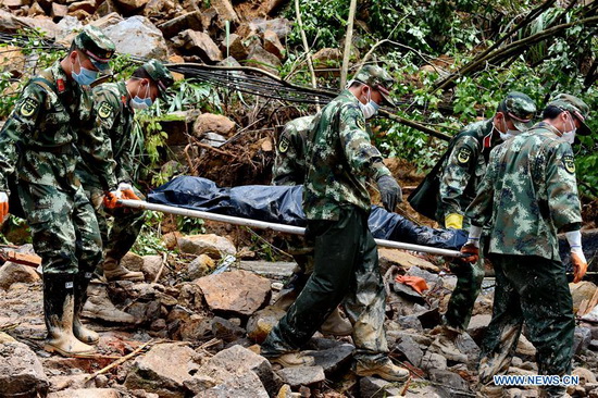Le bilan du glissement de terrain au Fujian s'alourdit à 34 morts