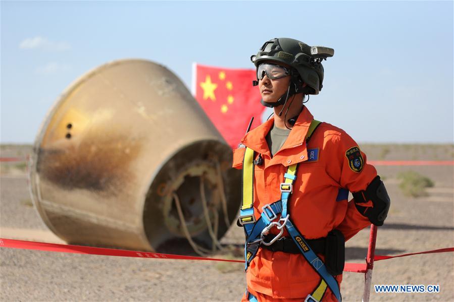 Chine : récupération du module de retour issu de la fusée Longue Marche-7