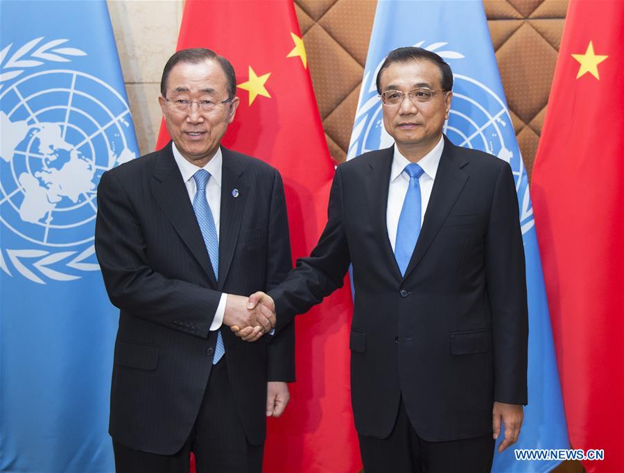 Le PM chinois rencontre le secrétaire général de l'ONU