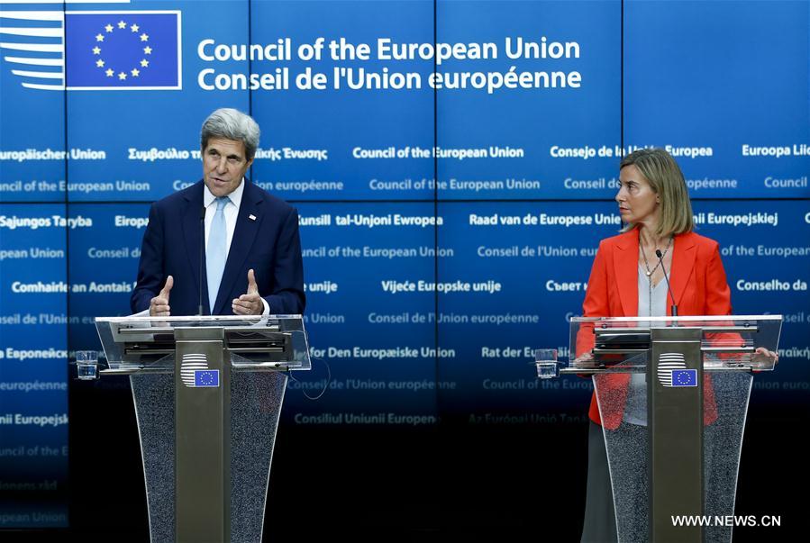 John Kerry réitère son soutien à l'UE lors de sa visite à Bruxelles