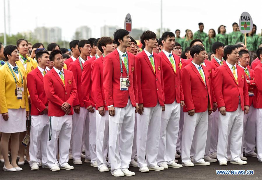 La délégation chinoise organise une cérémonie de lever du drapeau à Rio