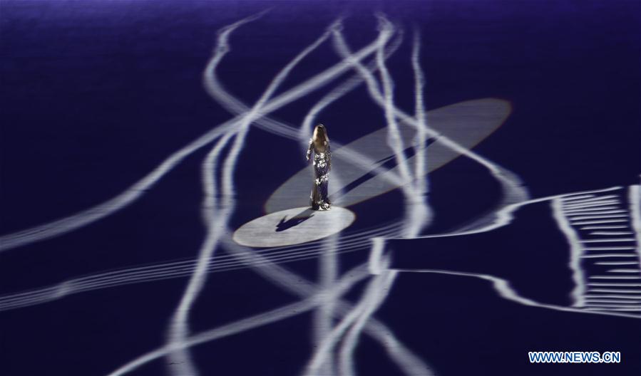 Gisele Bündchen lors de la cérémonie d'ouverture des JO de Rio