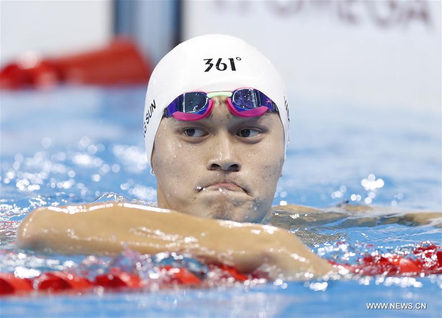 JO 2016 : le Chinois Sun Yang gagne la médaille d'argent du 400 m nage libre
