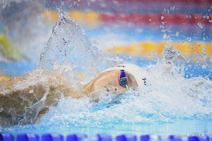 JO 2016 : le Chinois Sun Yang gagne la médaille d'argent du 400 m nage libre