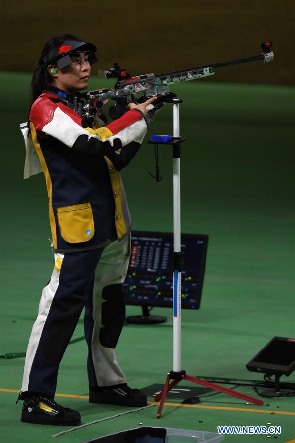 JO 2016/ tir à la carabine à 50 m 3 positions : Les Chinoises Zhang Binbin et Du Li en argent et en bronze