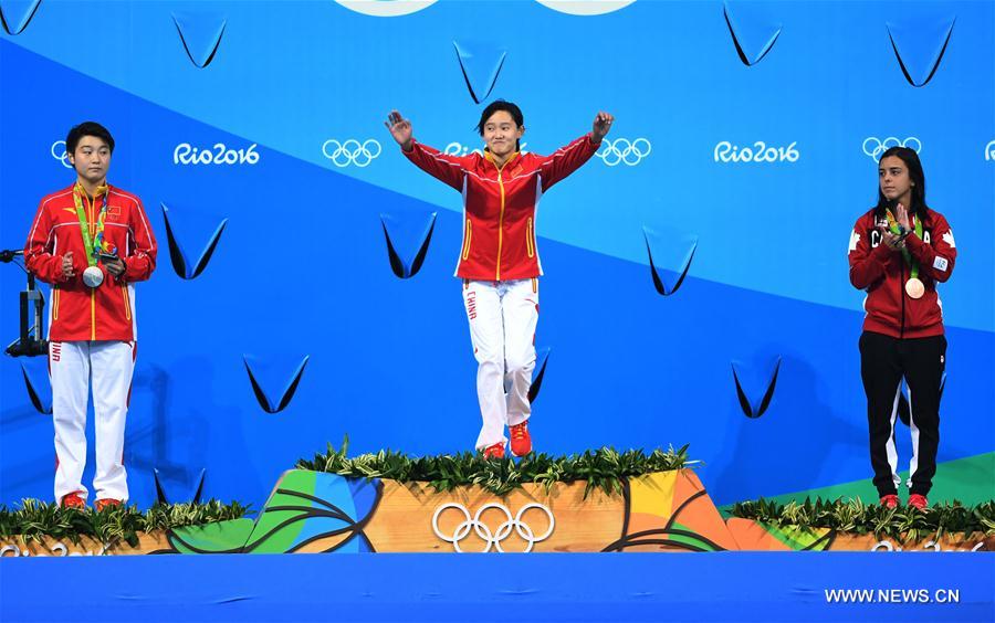 JO 2016 : la Chinoise Ren Qian championne du plongeon 10 mètres dames