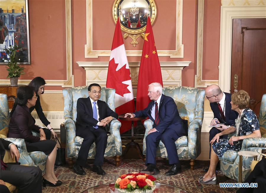 Le PM chinois rencontre le gouverneur général du Canada