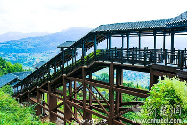 Mise en service du plus long escalator touristique du monde dans le centre de la Chine