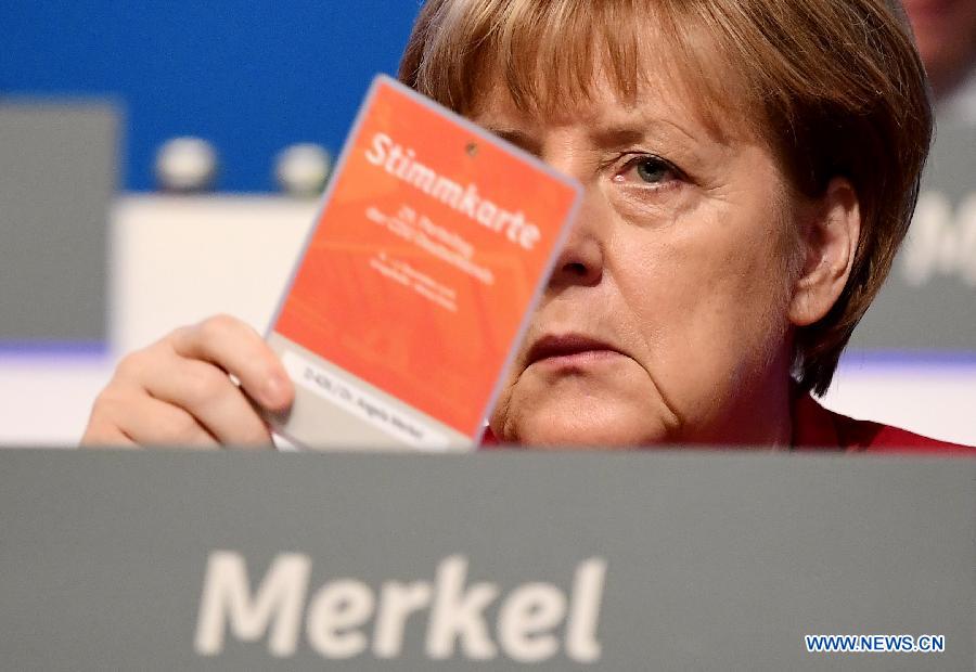 La chancelière allemande Angela Merkel réélue présidente de l'Union chrétienne-démocrate