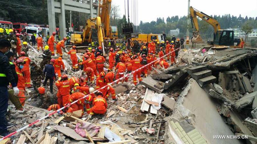 Chine : neuf personnes ensevelies suite à l'effondrement d'immeubles d'habitations