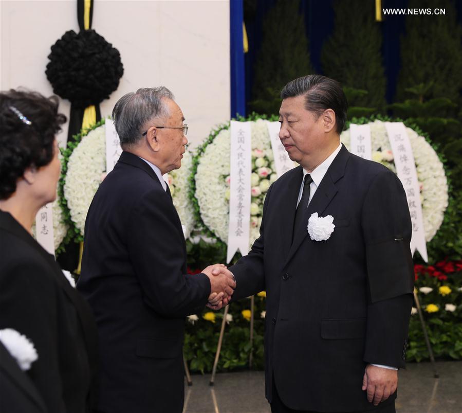 Les dirigeants chinois présents aux funérailles d'un ancien haut conseiller politique