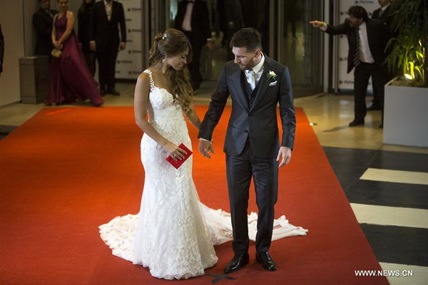 La cérémonie de mariage de Lionel Messi et Antonella Roccuzzo se tient en Argentine