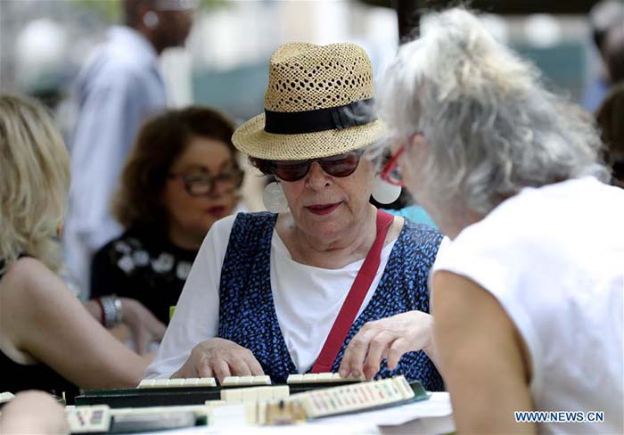 Un marathon de mahjong à New York