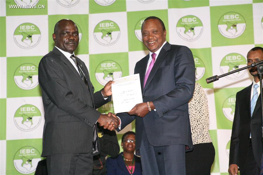 Uhuru Kenyatta réélu président kenyan