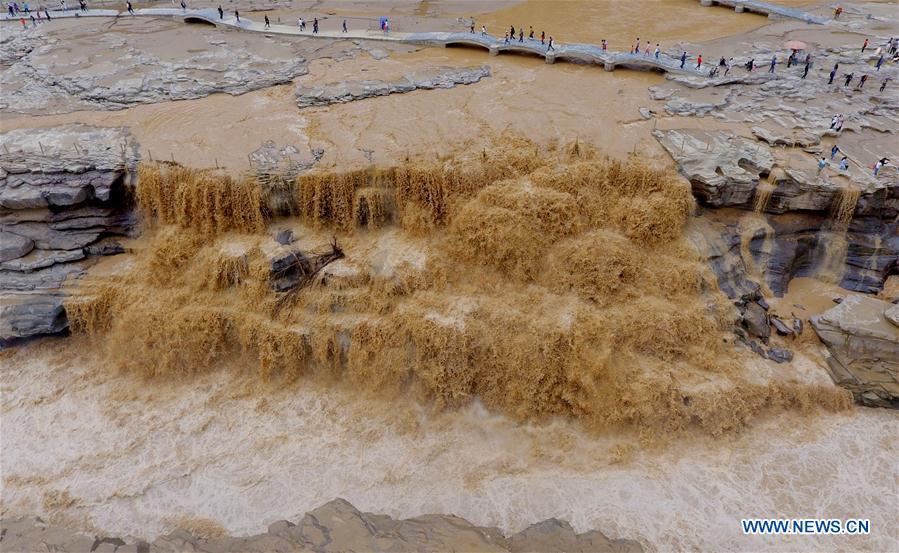 Superbes paysages de la cascade de Hukou du Fleuve Jaune