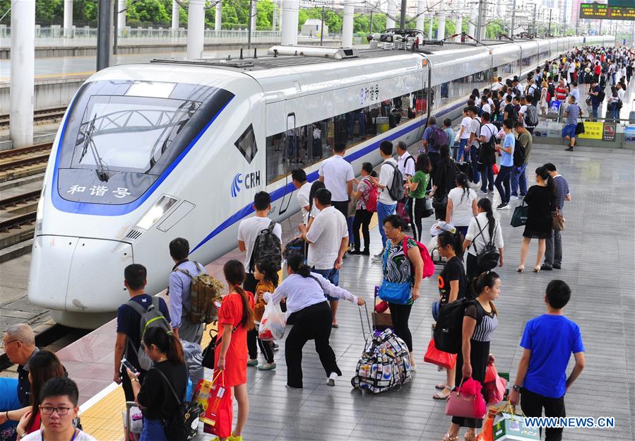 Chine : un total de 302 millions de voyages en train effectués en août
