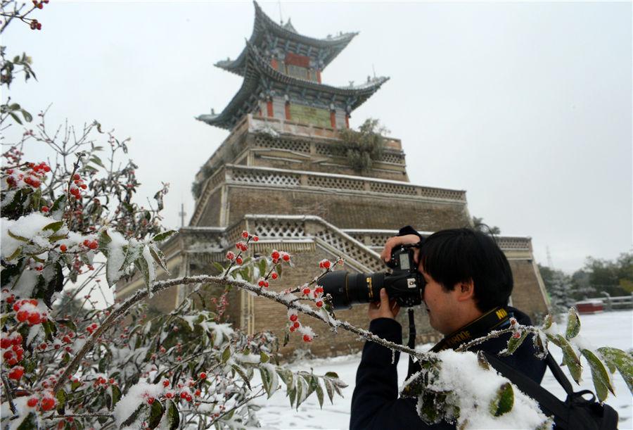 Front froid et chutes de neige dans le nord de la Chine