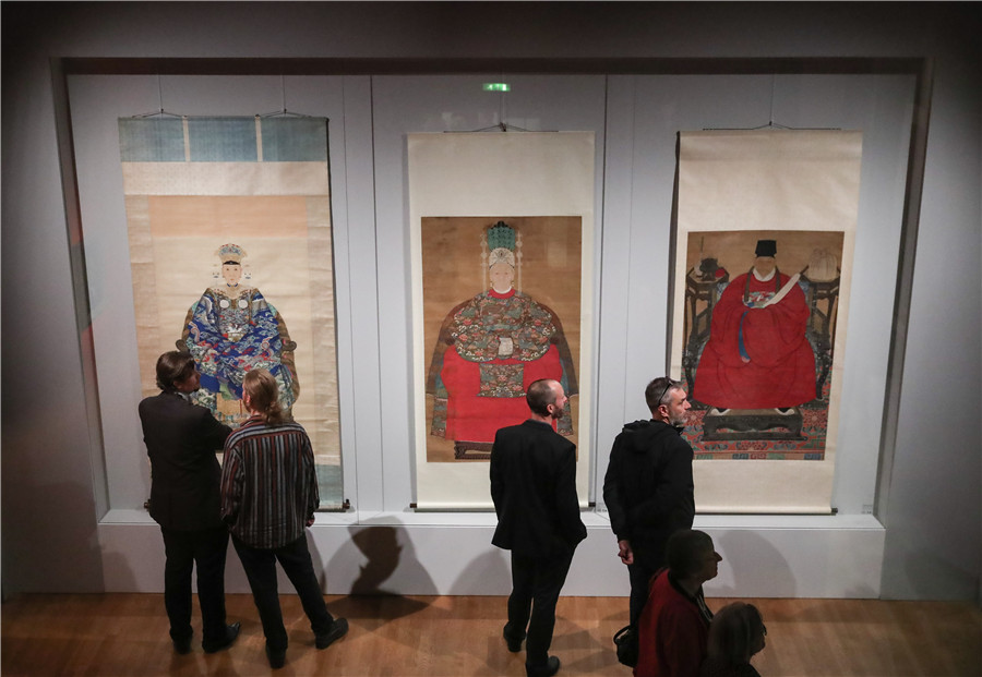 Ouverture d'une exposition de peintures chinoises de portraits à Berlin